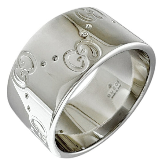 Gucci Icon Silver White Gold (18K) Band Ring ()