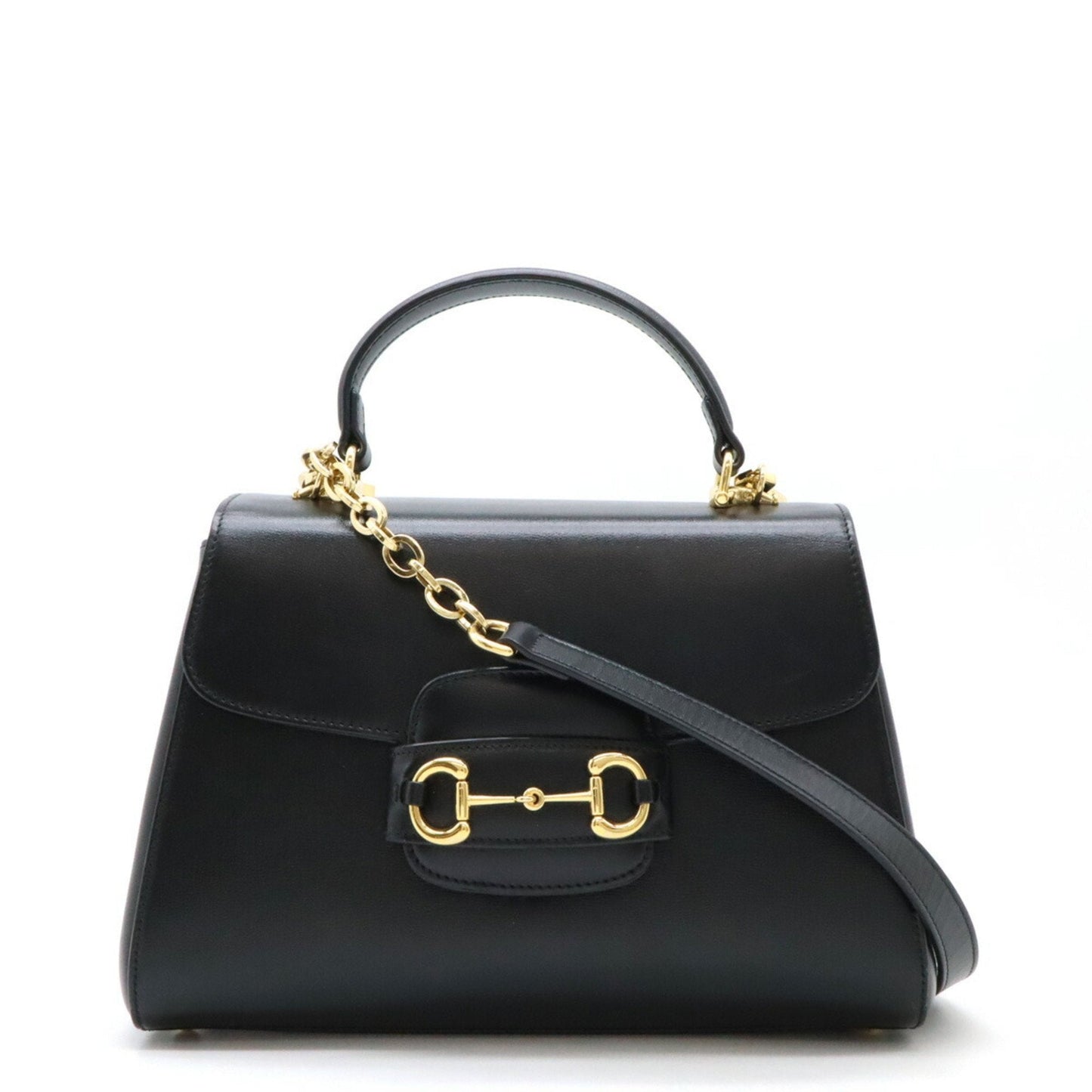 Gucci Black Leather Handbag Shoulder Bag ()