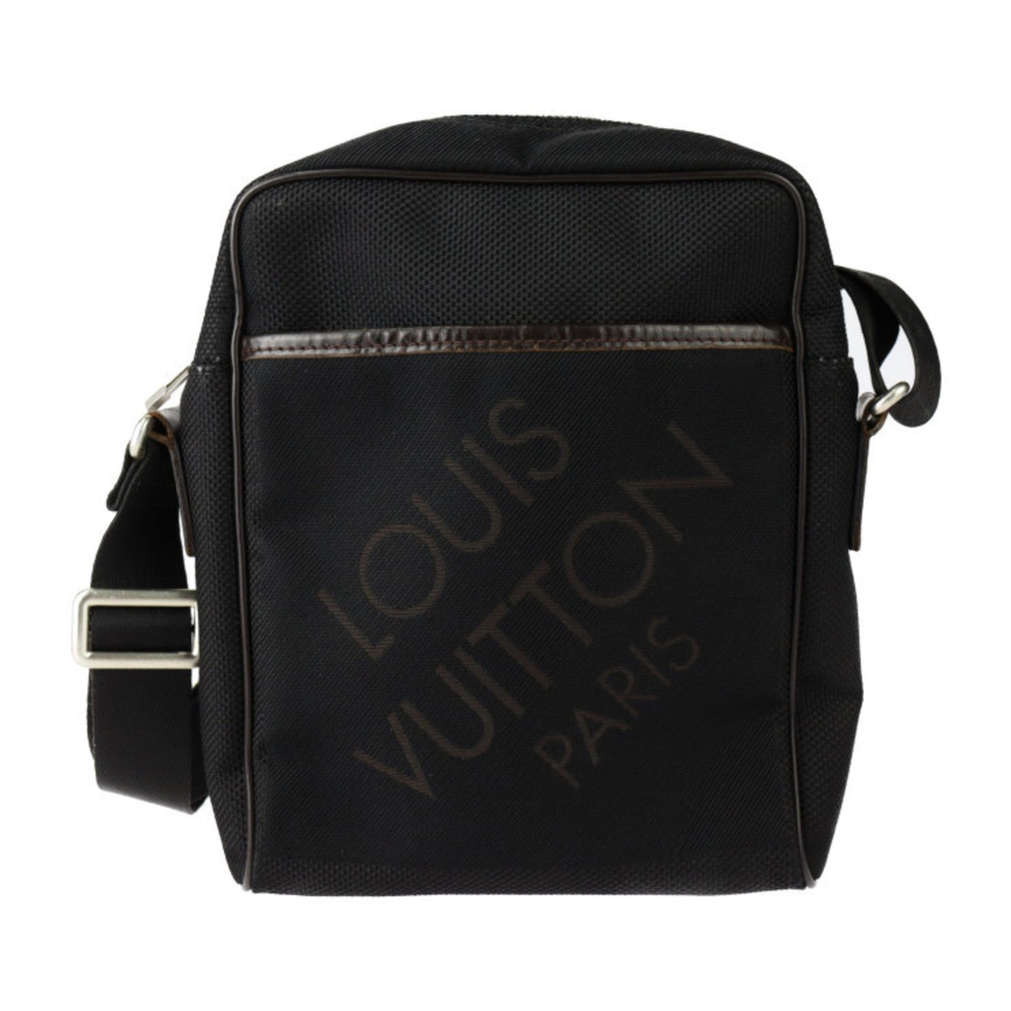 Louis Vuitton Black Brown Damier Geant Leather Messenger Bag Shoulder Bag ()