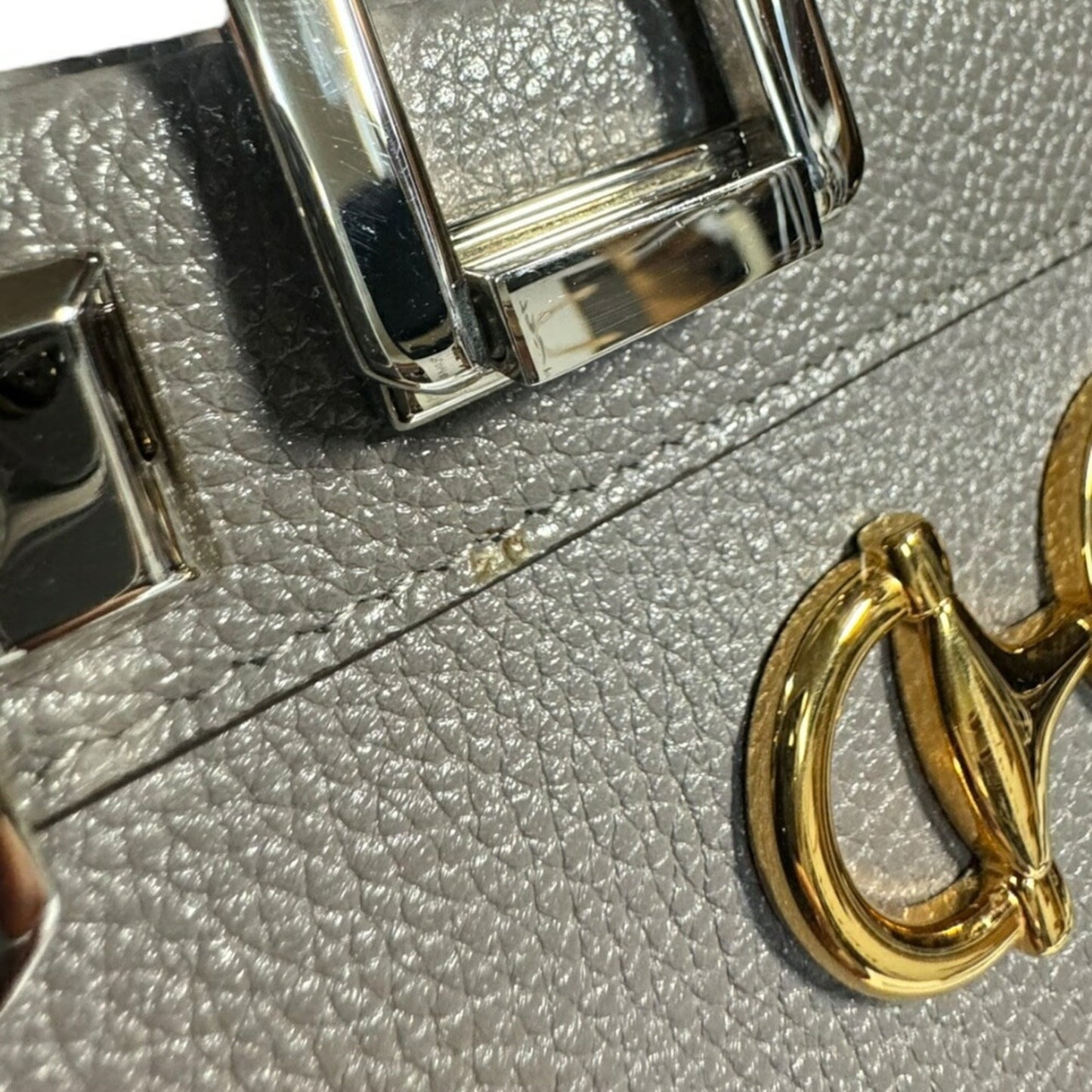 Gucci Daily Gray Leather Shoulder Bag