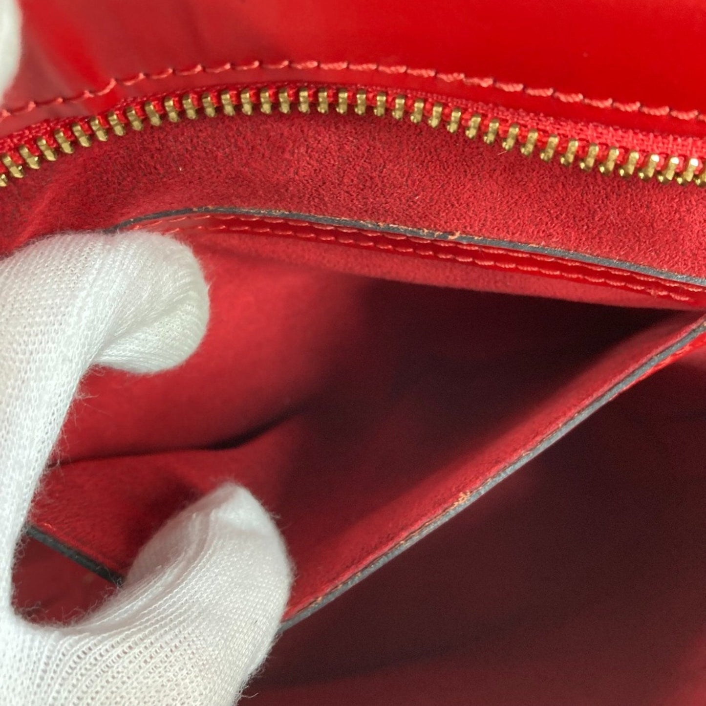 Louis Vuitton Red Leather Shoulder Bag