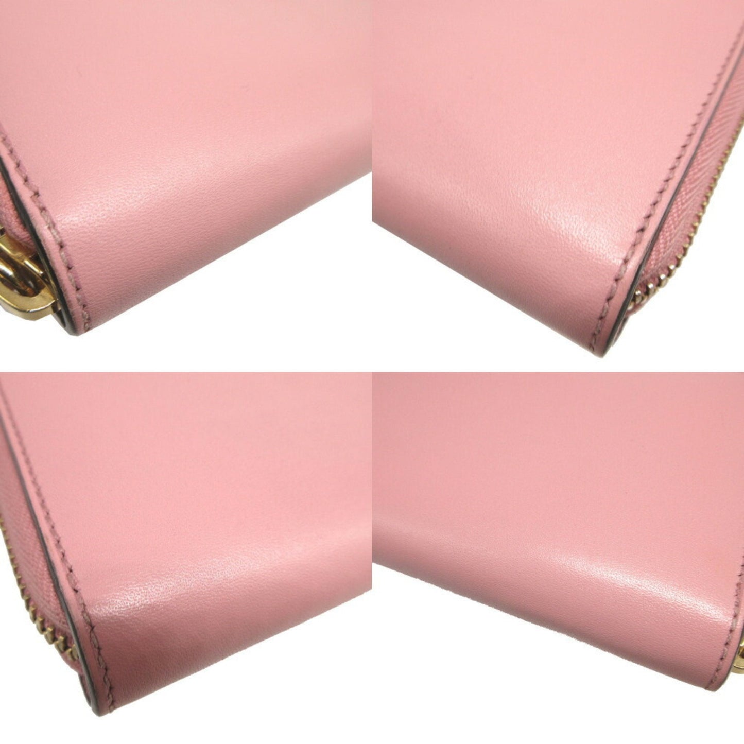 Gucci Pink Leather Long Wallet (Bi-Fold)