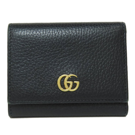 Gucci Black Leather Wallet (Tri-Fold) ()