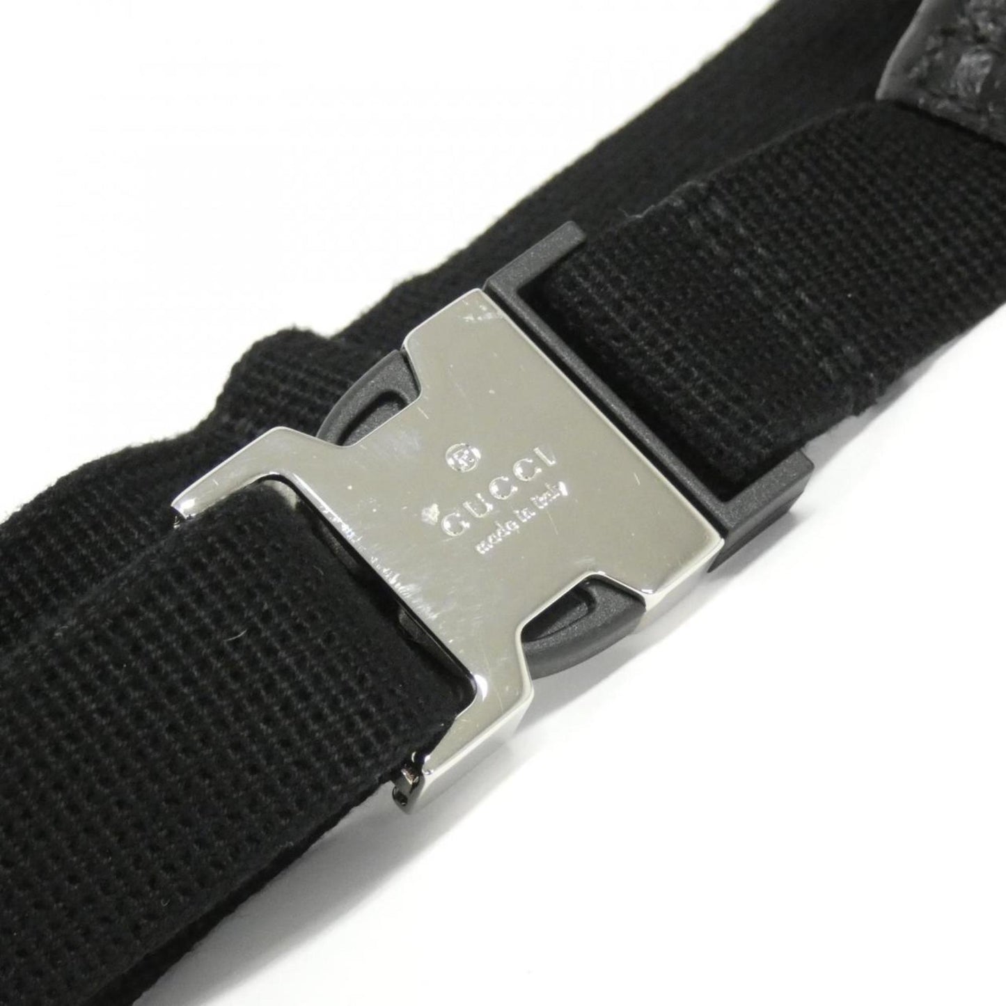 Gucci Black Embossed Fanny Pack Sling Bag