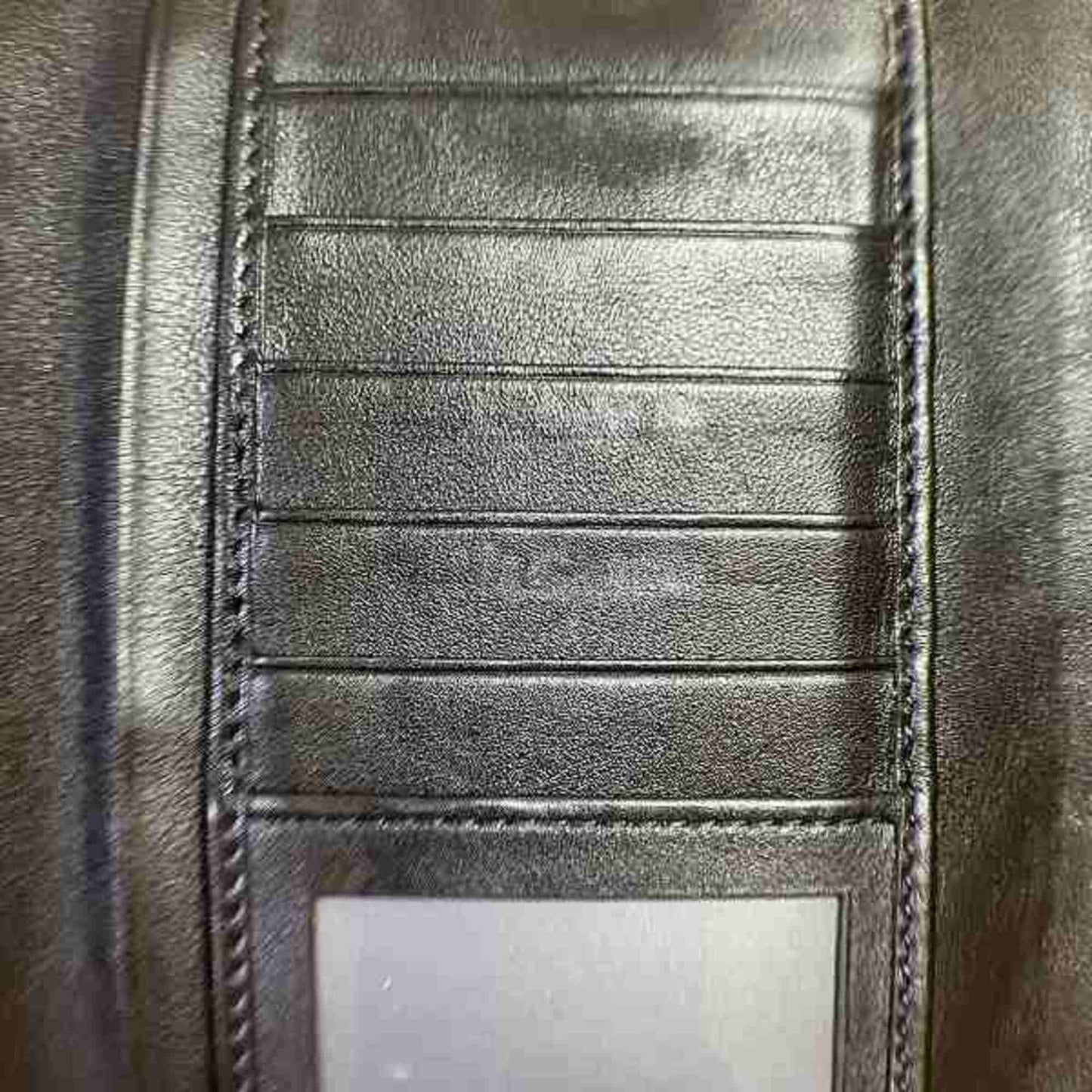 Gucci Black Leather Long Wallet (Tri-Fold)
