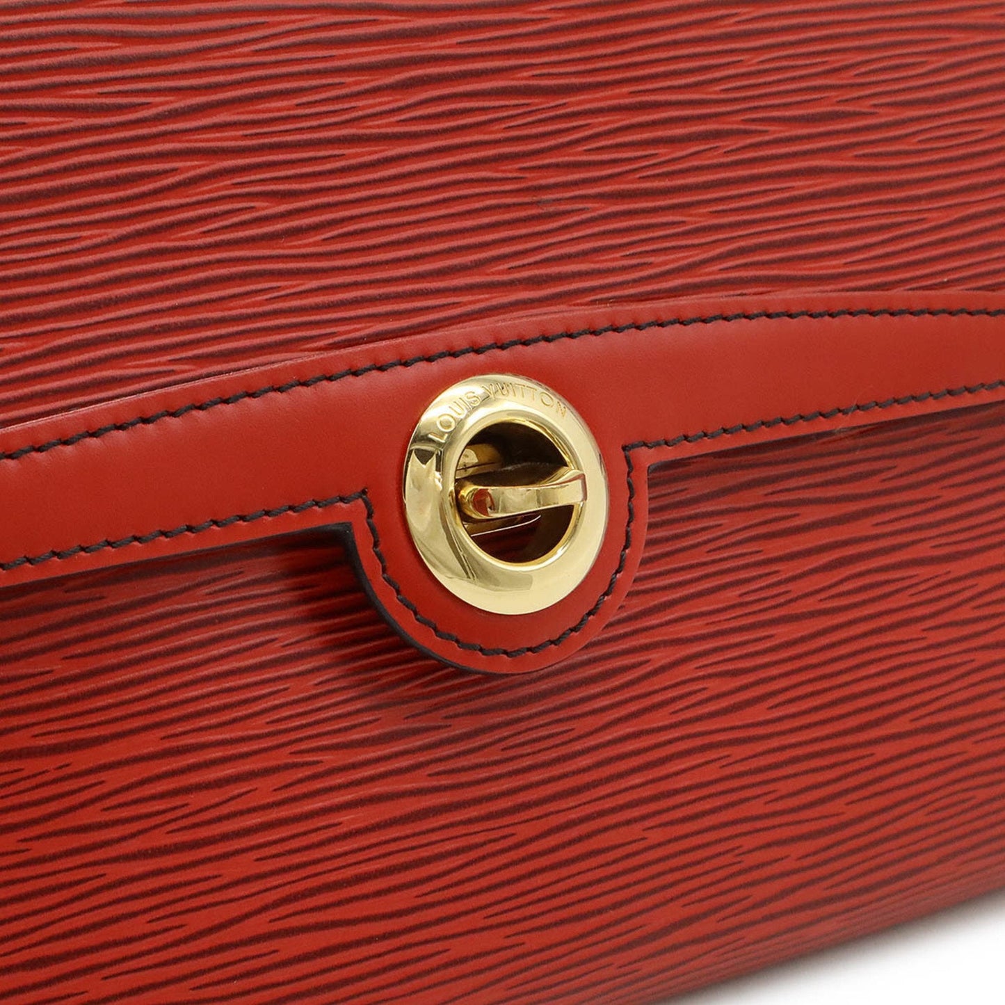 Louis Vuitton Castilian Red Epi Leather Clutch Bag Pochette Shoulder Bag