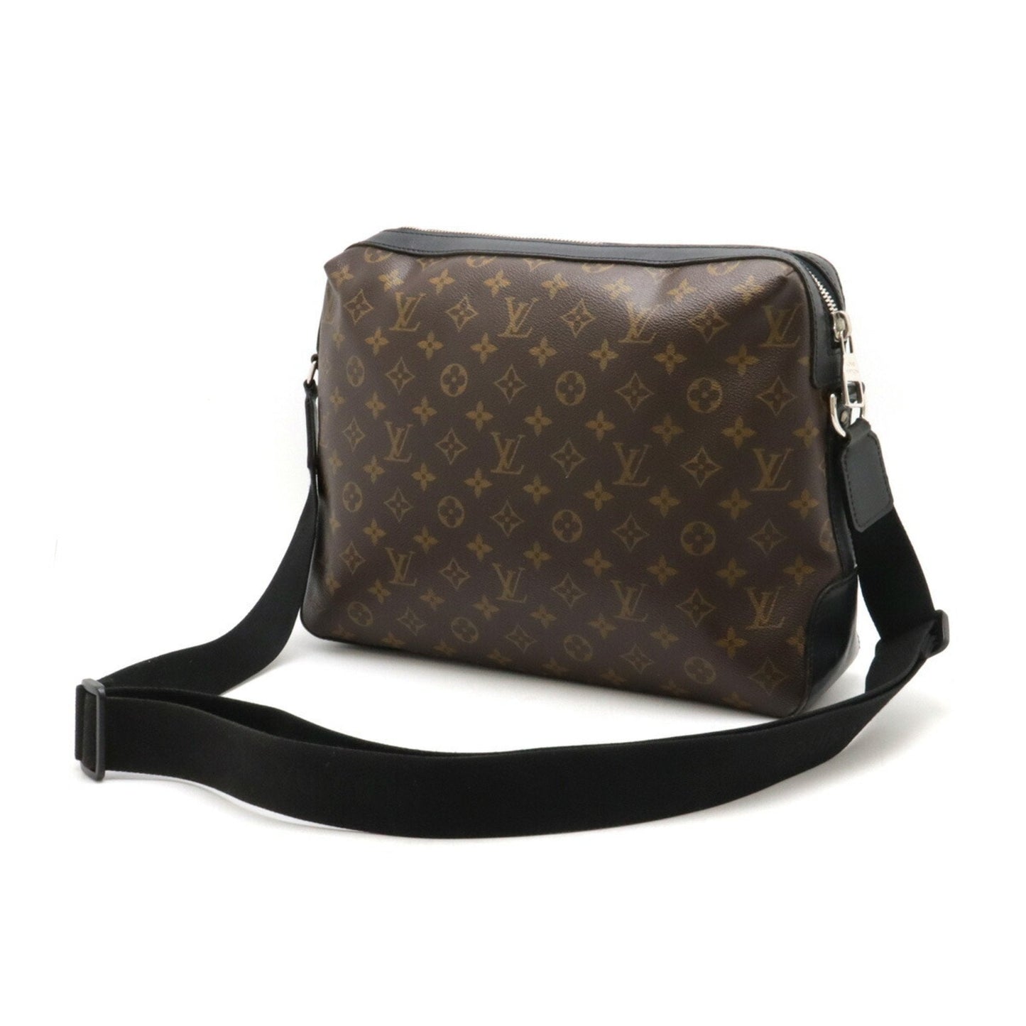 Louis Vuitton Black Brown Monogram Leather Shoulder Bag