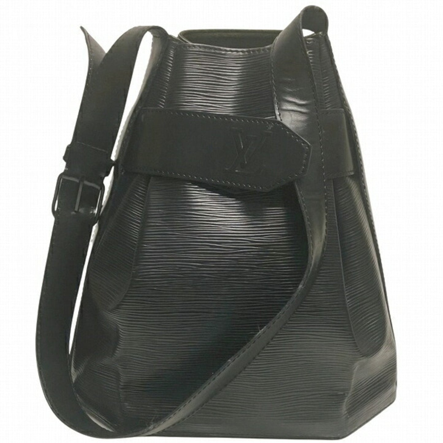 Louis Vuitton Black Noir Leather Shoulder Bag ()