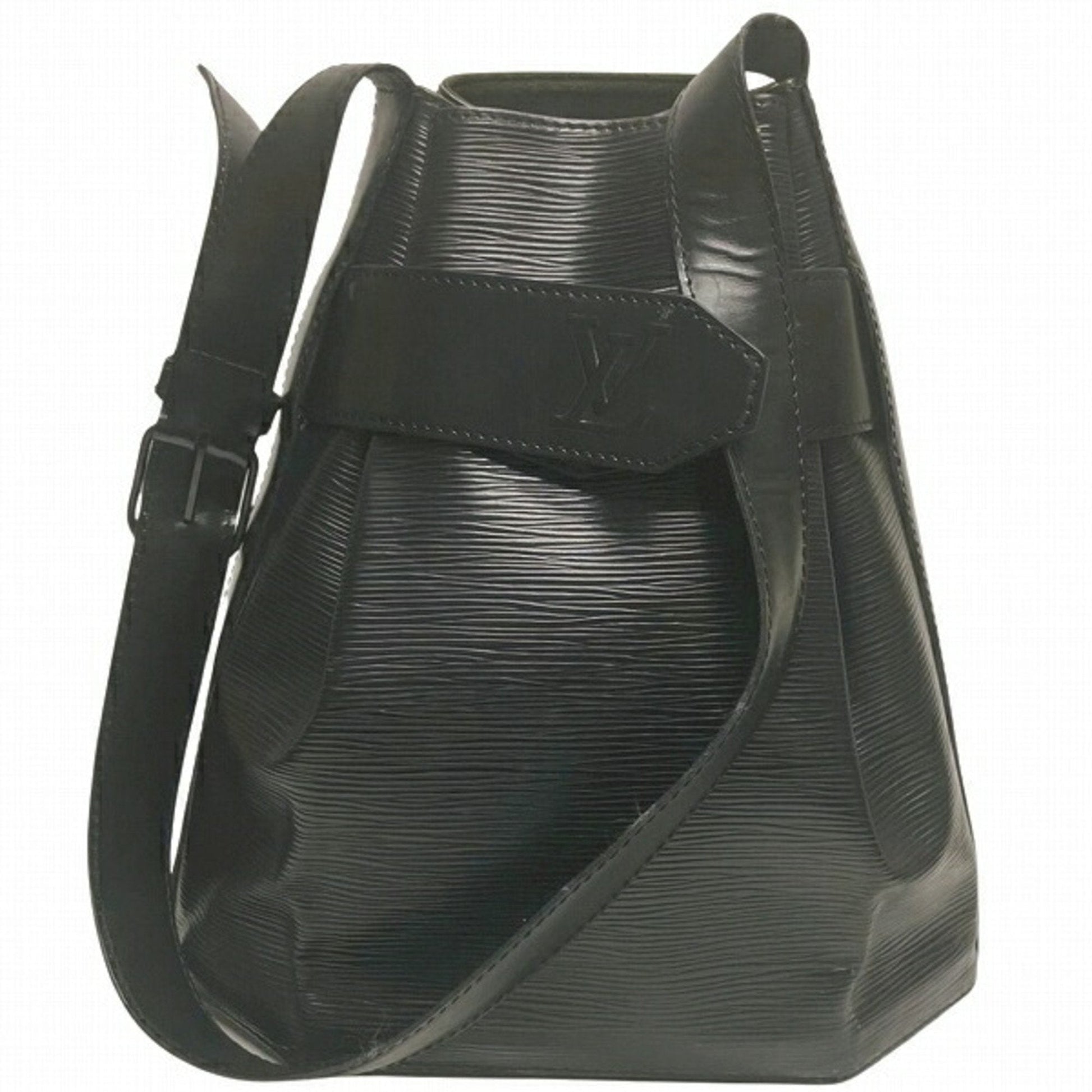 Louis Vuitton Black Noir Leather Shoulder Bag ()