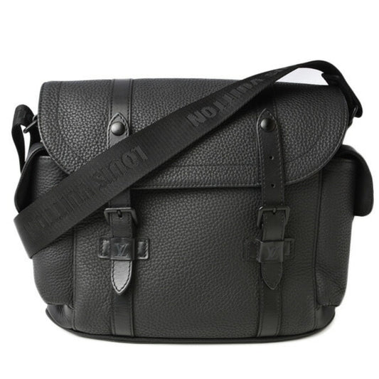 Louis Vuitton Black Messenger Bag Shoulder Bag ()