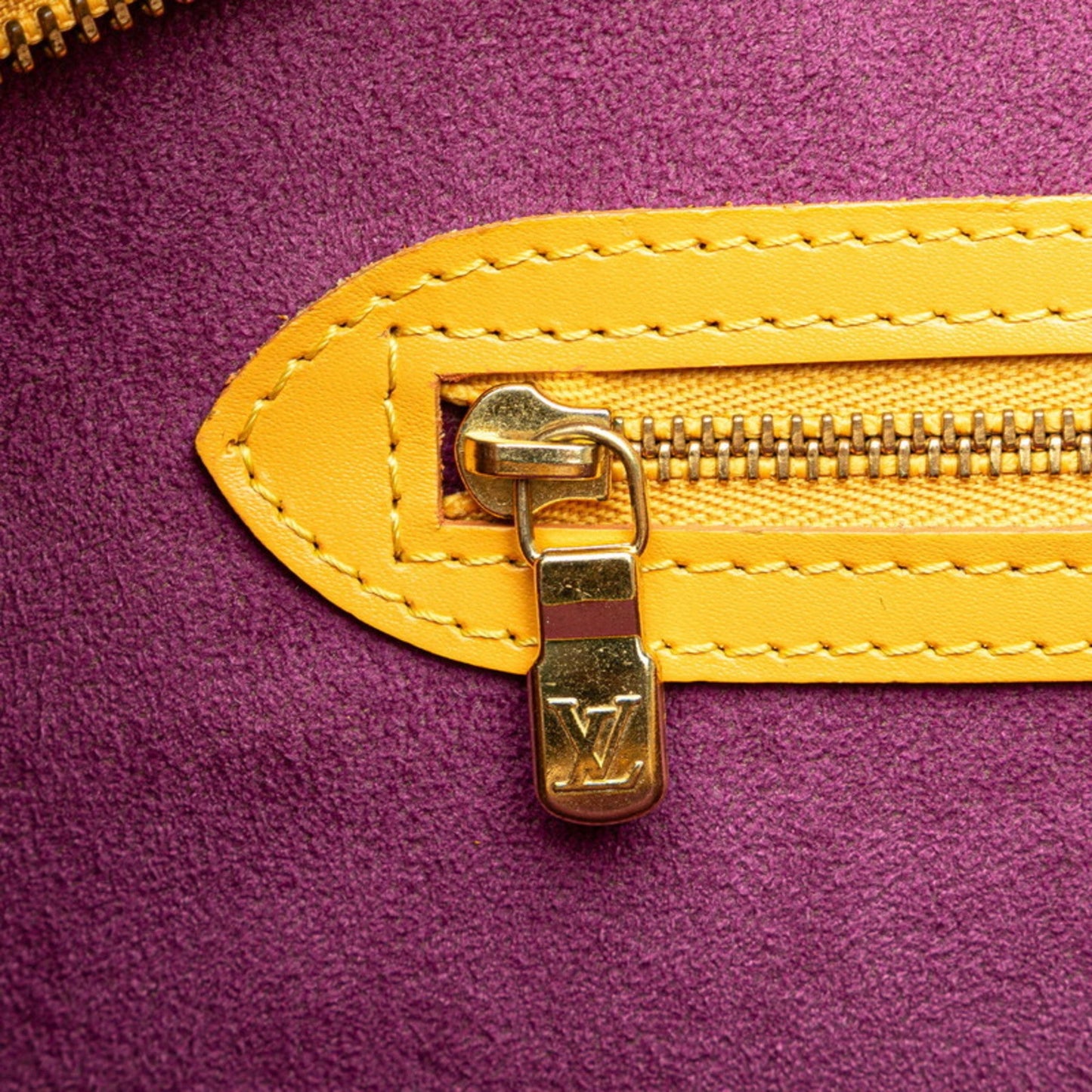 Louis Vuitton Yellow Leather Shoulder Bag Tote Bag