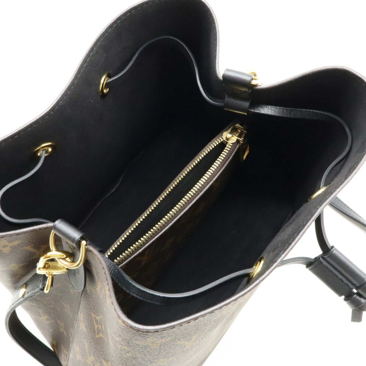 Louis Vuitton Black Brown Monogram Noir Monogram Leather Shoulder Bag