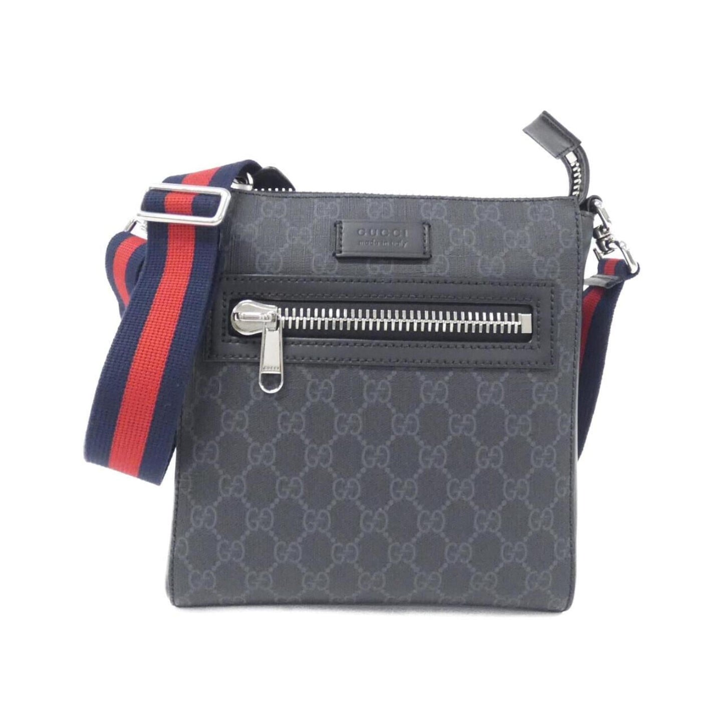 Gucci Black Gray Gg Supreme Shoulder Bag ()