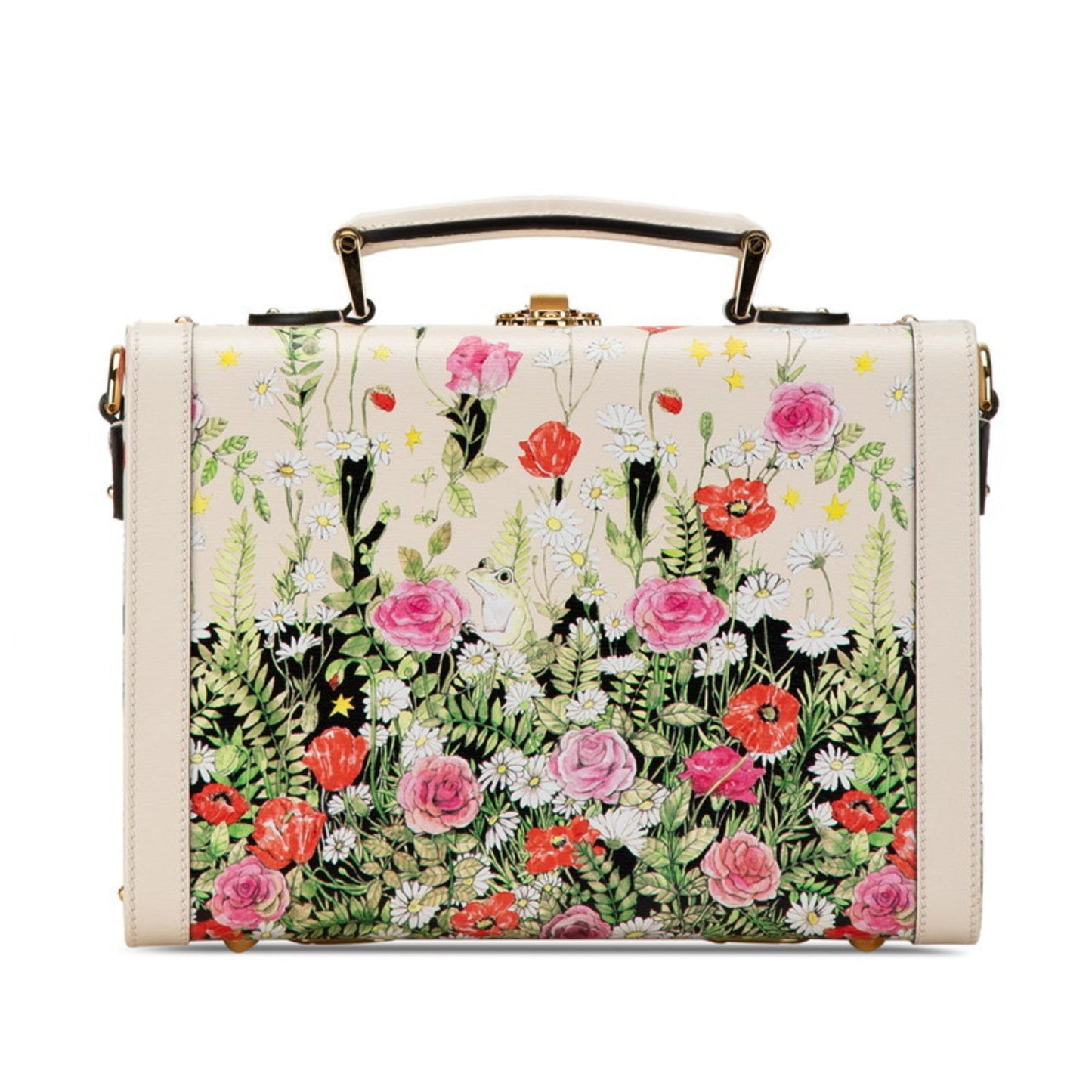 Gucci Ivory Multi-Color Leather Shoulder Bag