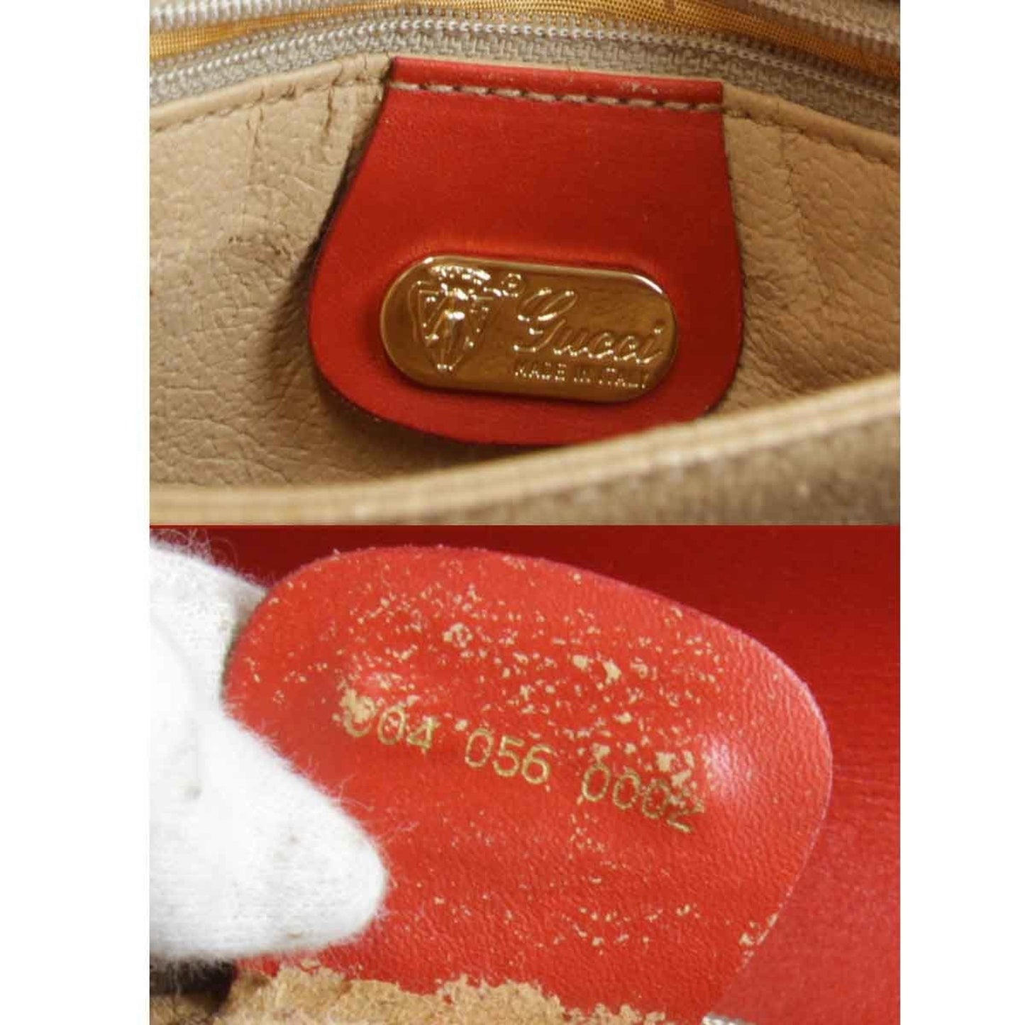 Gucci Red Color Pvc Leather Clutch Bag