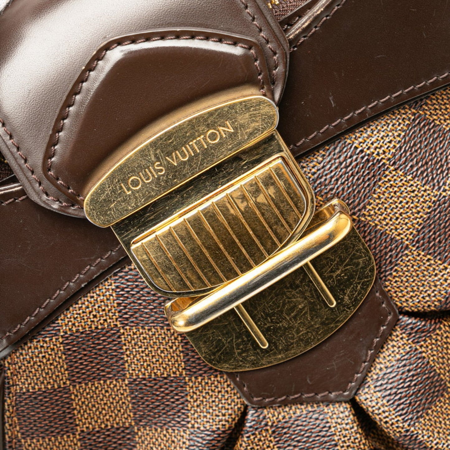 Louis Vuitton Brown Pvc Leather Shoulder Bag