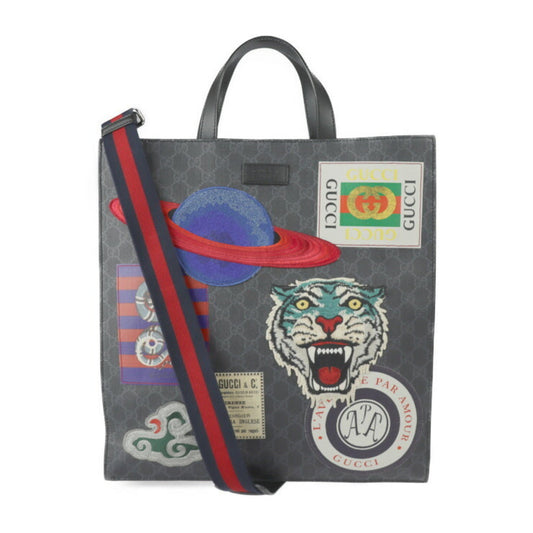Gucci Gray Multi-Color Gg Supreme Handbag Shoulder Bag Tote Bag ()