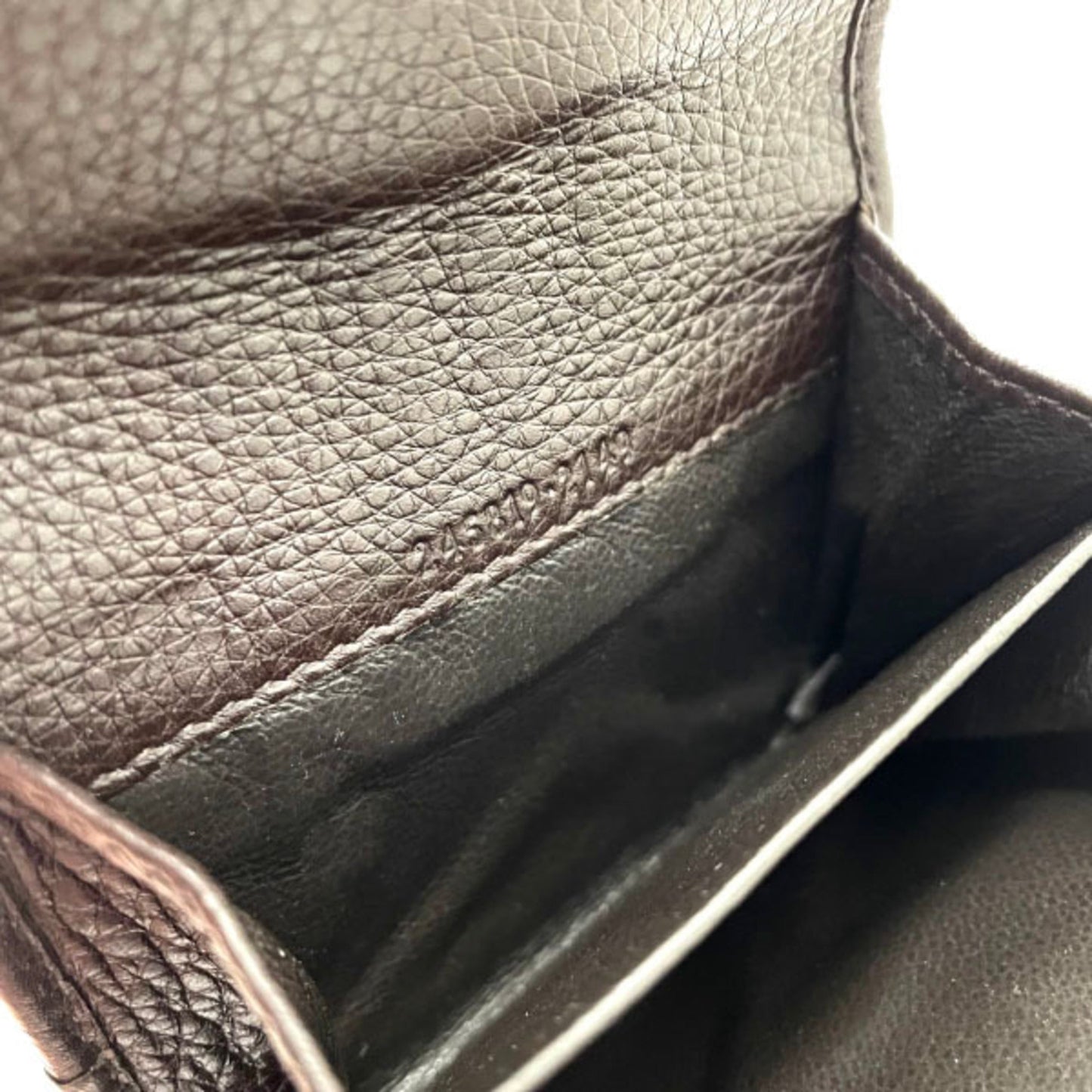 Gucci Dark Brown Leather Coin Purse/Coin Case