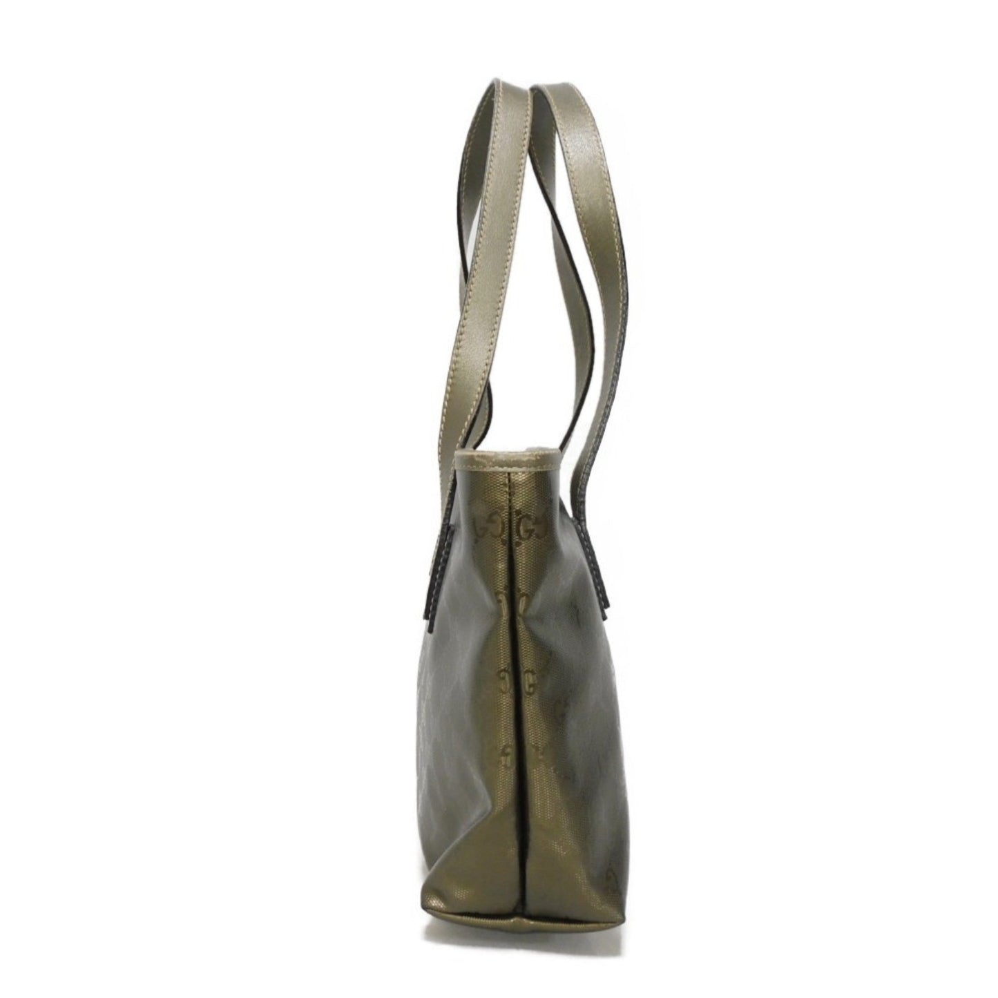 Gucci Gold Khaki Gg Imprimé Canvas Shoulder Bag Tote Bag