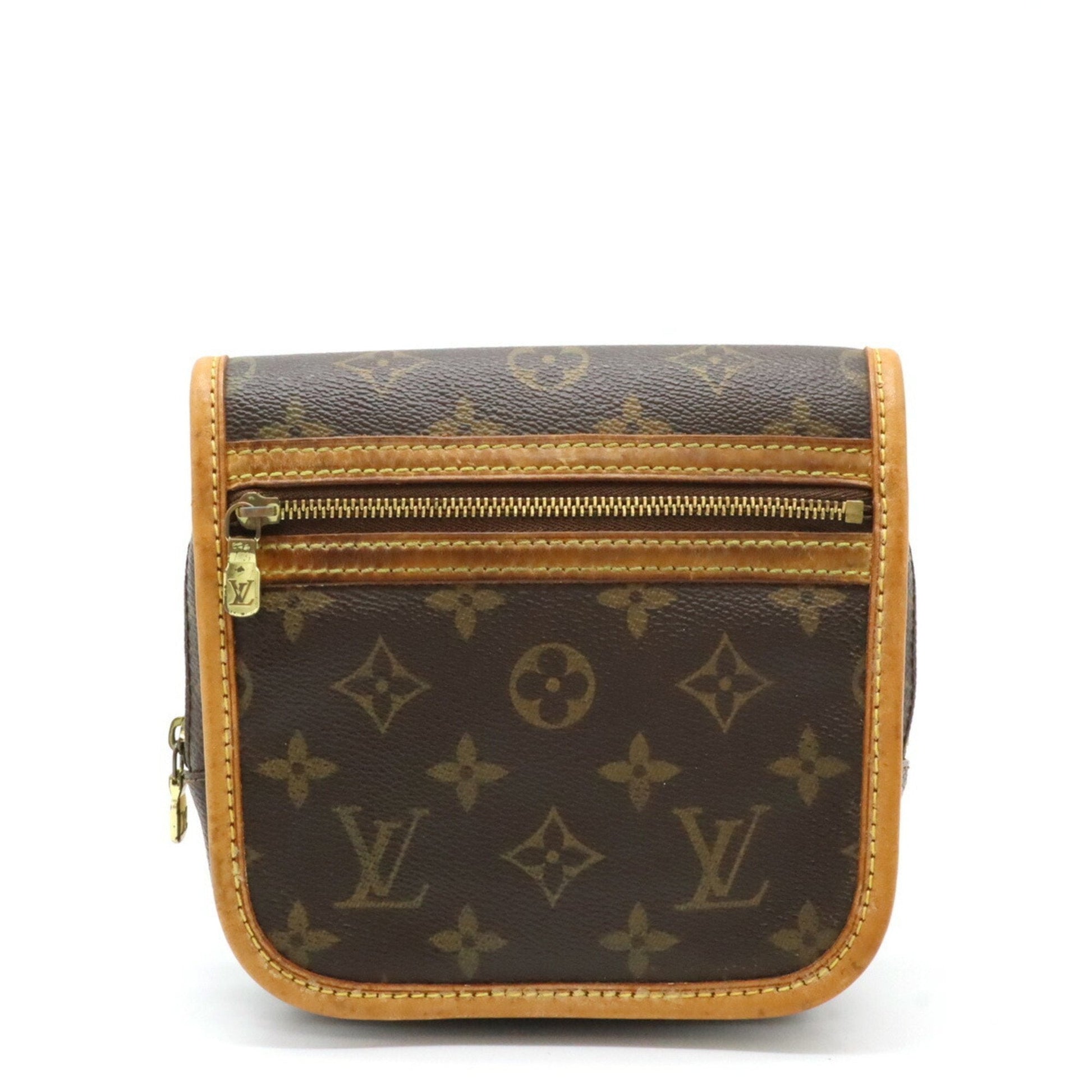 Louis Vuitton Brown Monogram Leather Shoulder Bag Sling Bag ()
