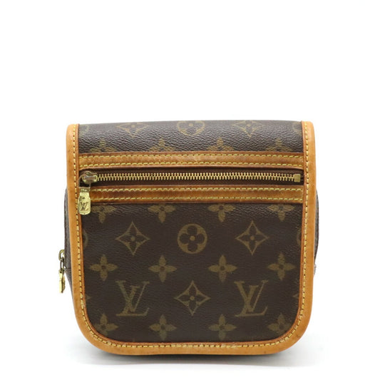 Louis Vuitton Brown Monogram Leather Shoulder Bag Sling Bag ()