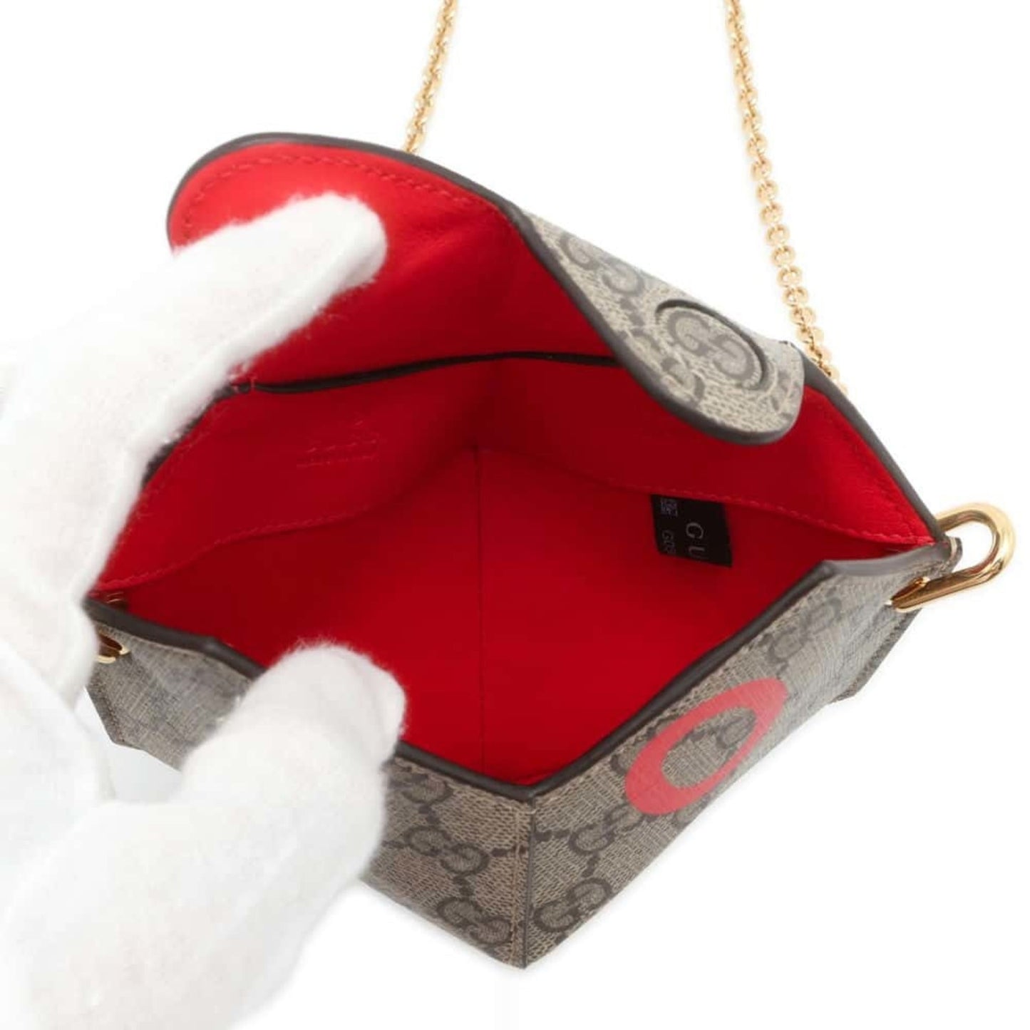 Gucci Beige Red Color Gg Supreme Shoulder Bag