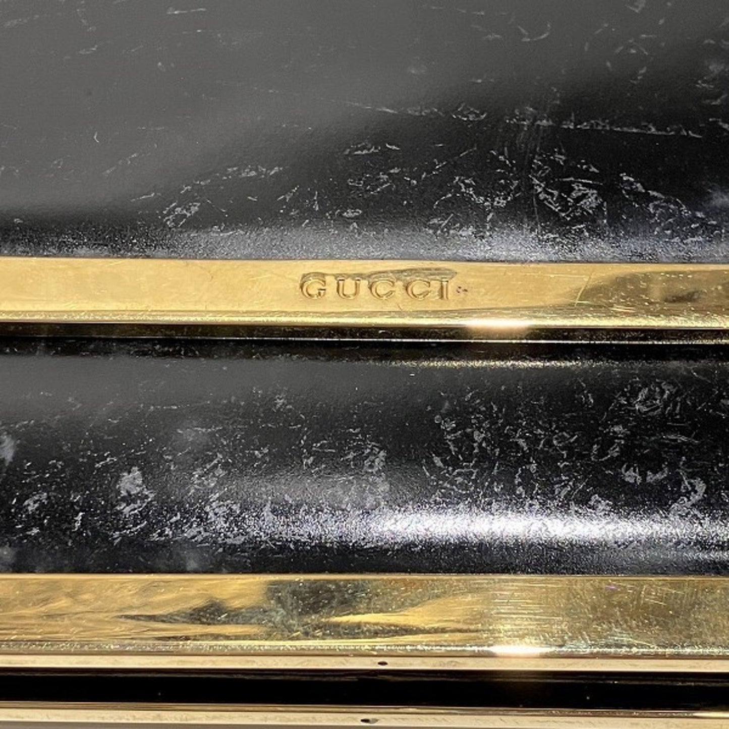 Gucci Black Patent Leather Handbag Shoulder Bag