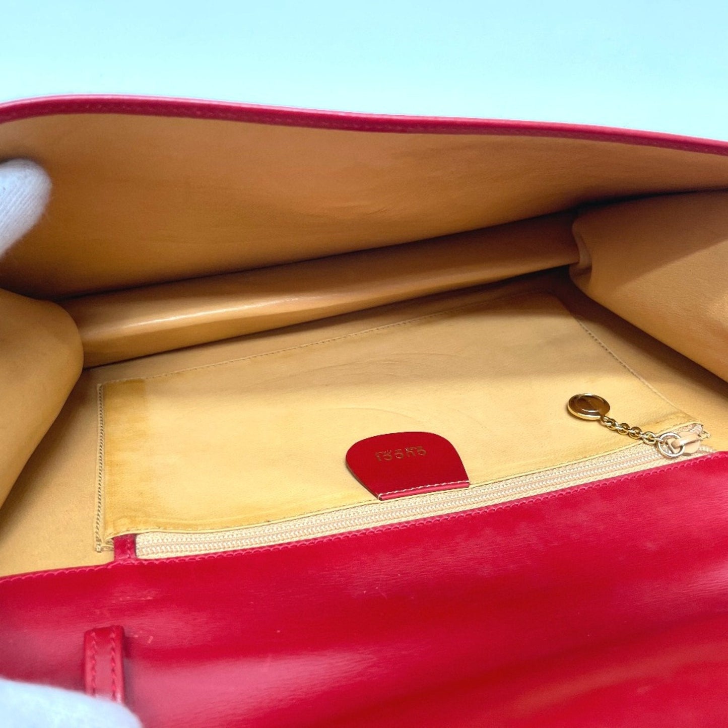 Gucci Red Leather Shoulder Bag