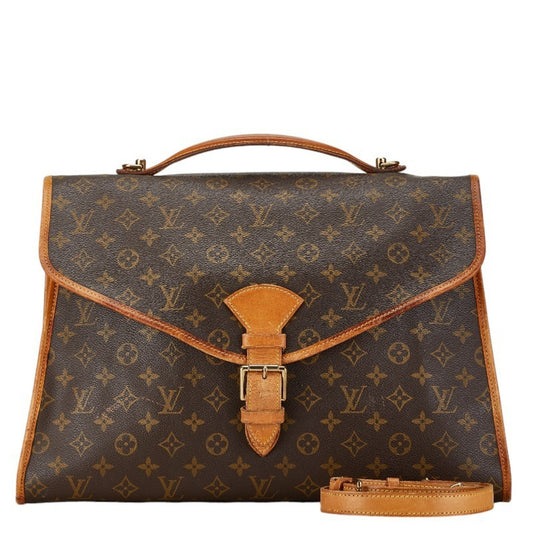 Louis Vuitton Brown Pvc Leather Handbag Shoulder Bag ()
