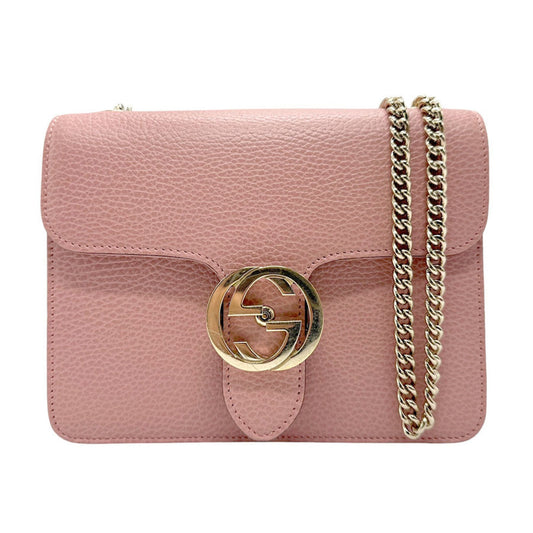 Gucci Pink Leather Shoulder Bag ()