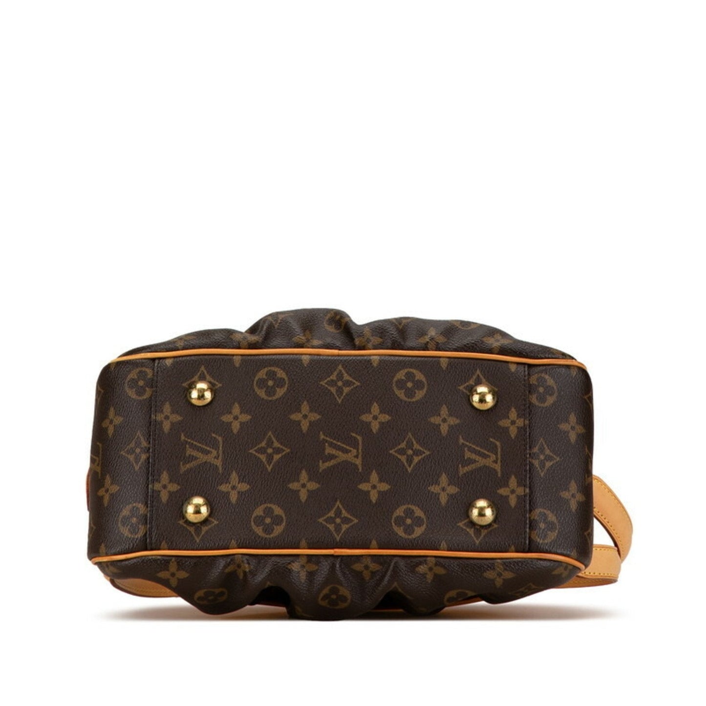 Louis Vuitton Brown Pvc Leather Handbag Shoulder Bag