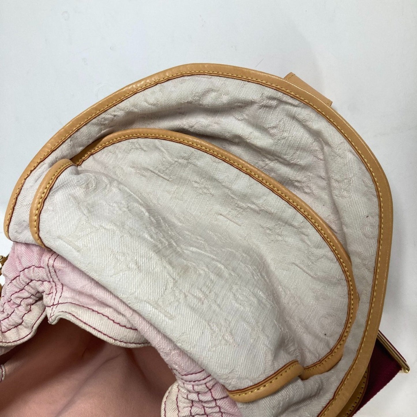Louis Vuitton Pink Monogram Denim Shoulder Bag