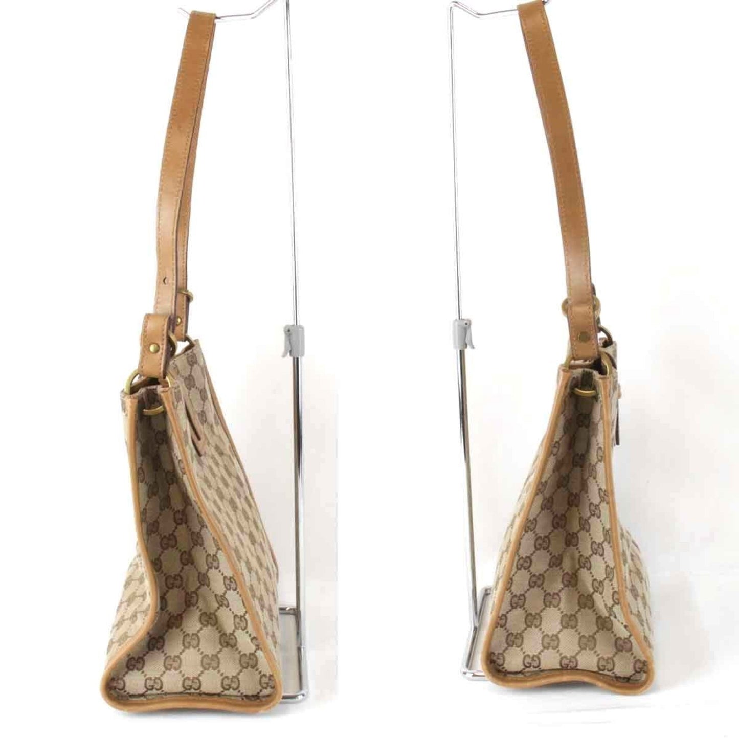 Gucci Beige Gg Canvas Shoulder Bag