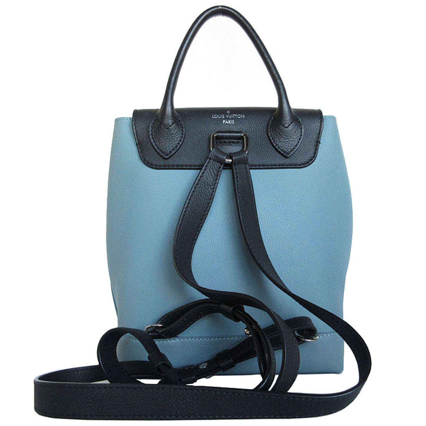 Louis Vuitton Black Blue Cuir Ombre Leather Backpack