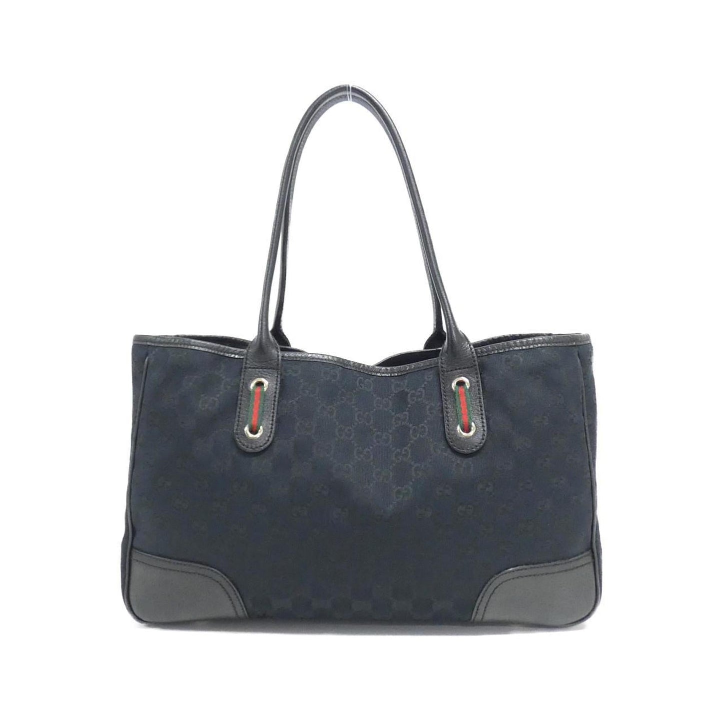 Gucci Black Gg Canvas Tote Bag