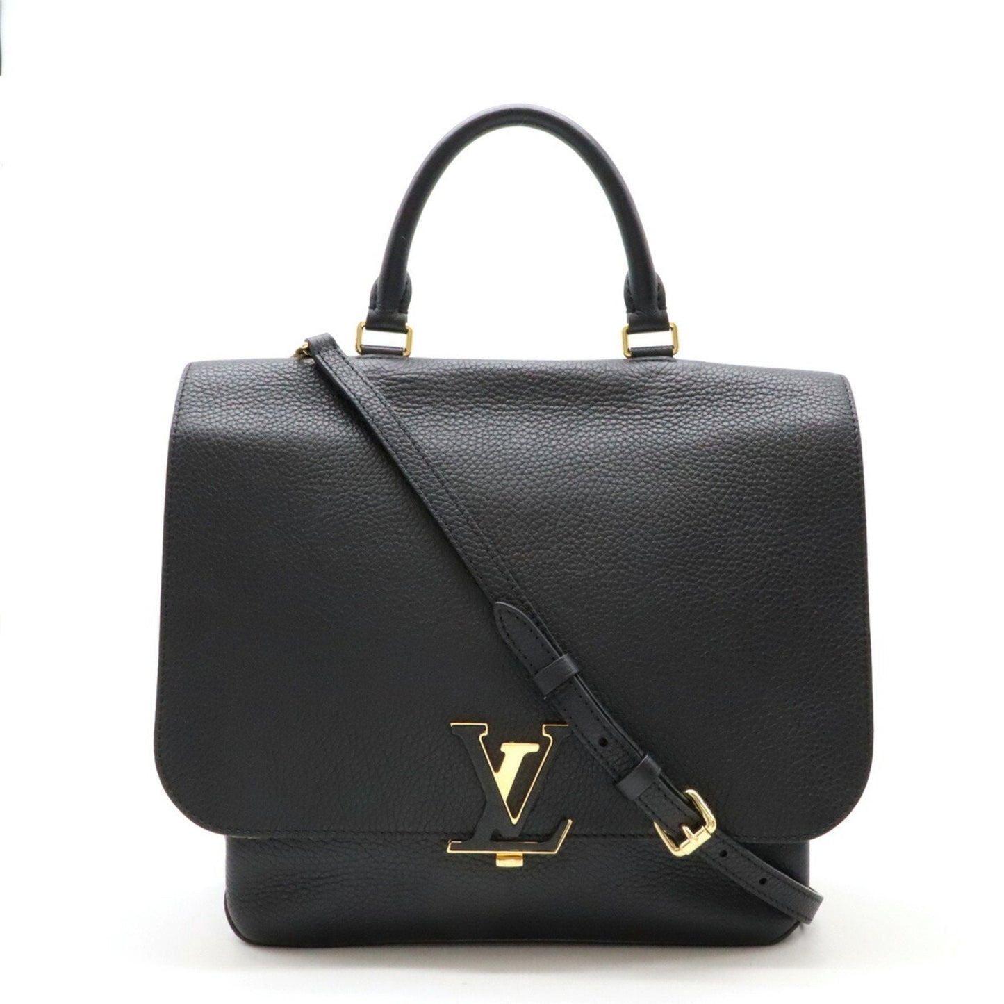 Louis Vuitton Noir Leather Handbag Shoulder Bag ()