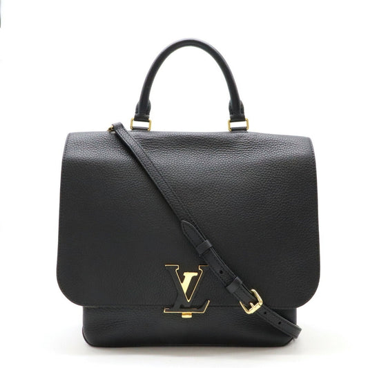 Louis Vuitton Noir Leather Handbag Shoulder Bag ()