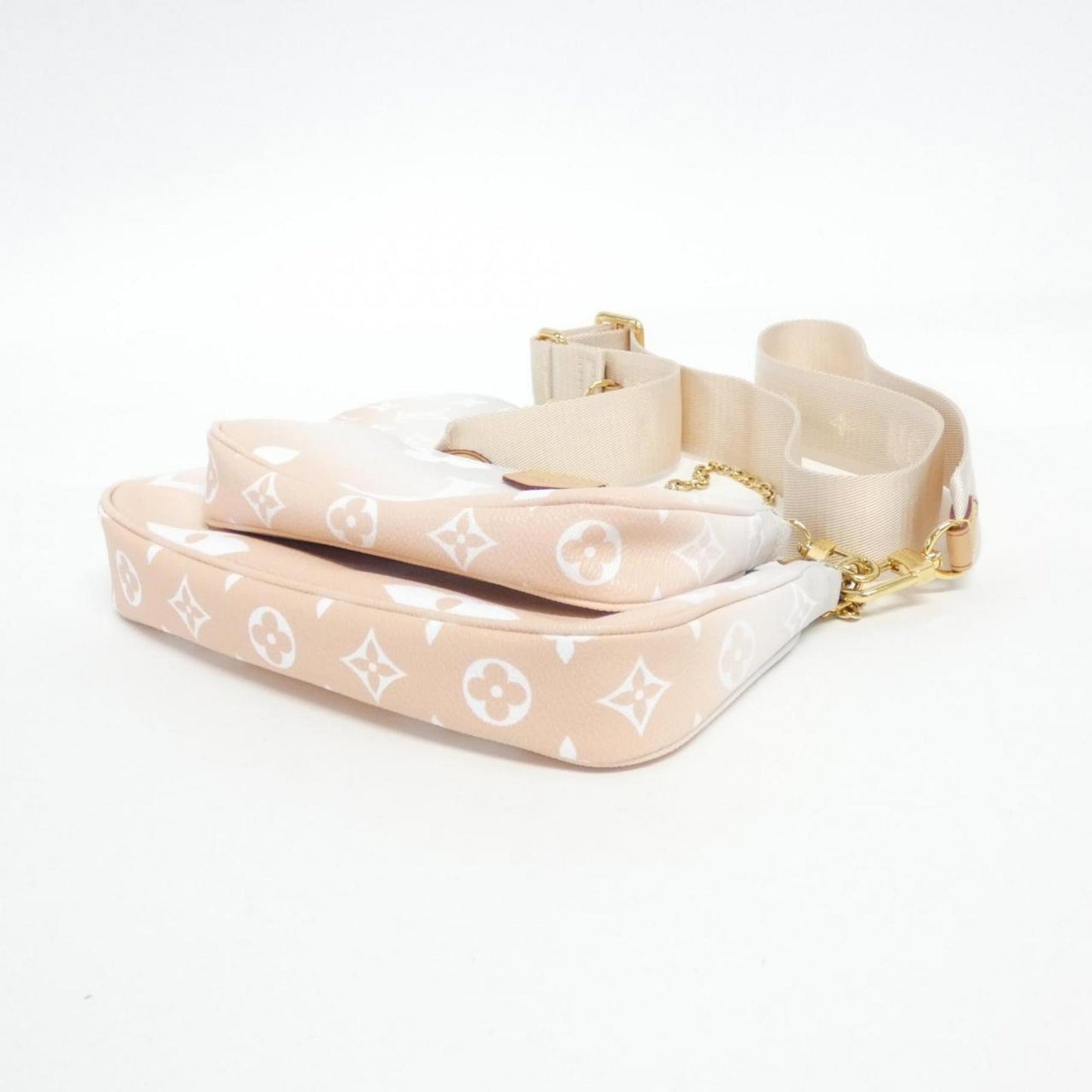 Louis Vuitton Gold Coated Canvas Pochette Shoulder Bag