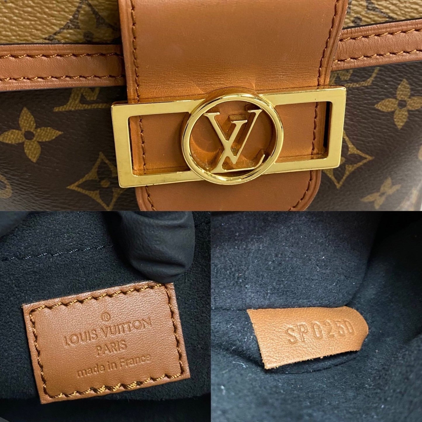 Louis Vuitton Brown Gold Leather Pvc Backpack