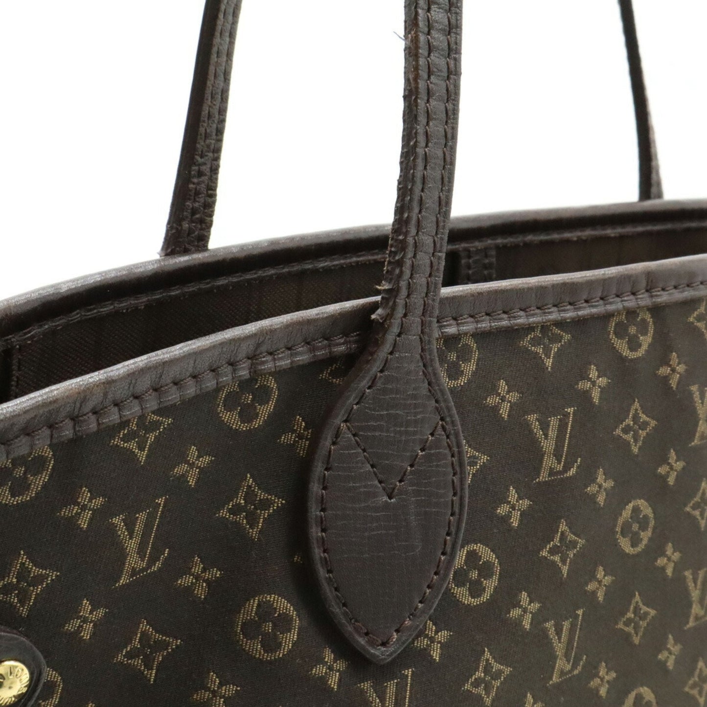 Louis Vuitton Fusain Canvas Leather Shoulder Bag Tote Bag