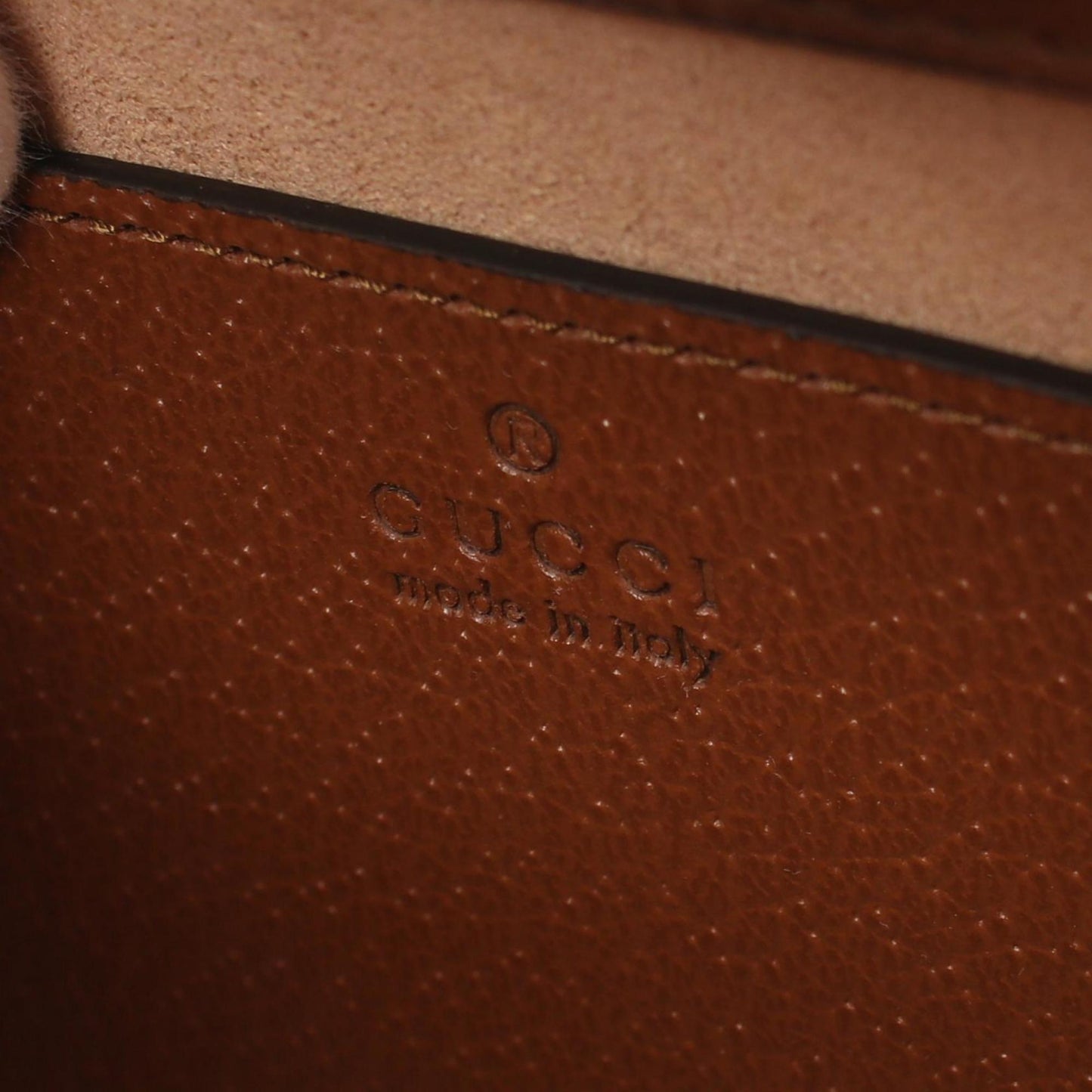 Gucci Brown Leather Handbag Tote Bag