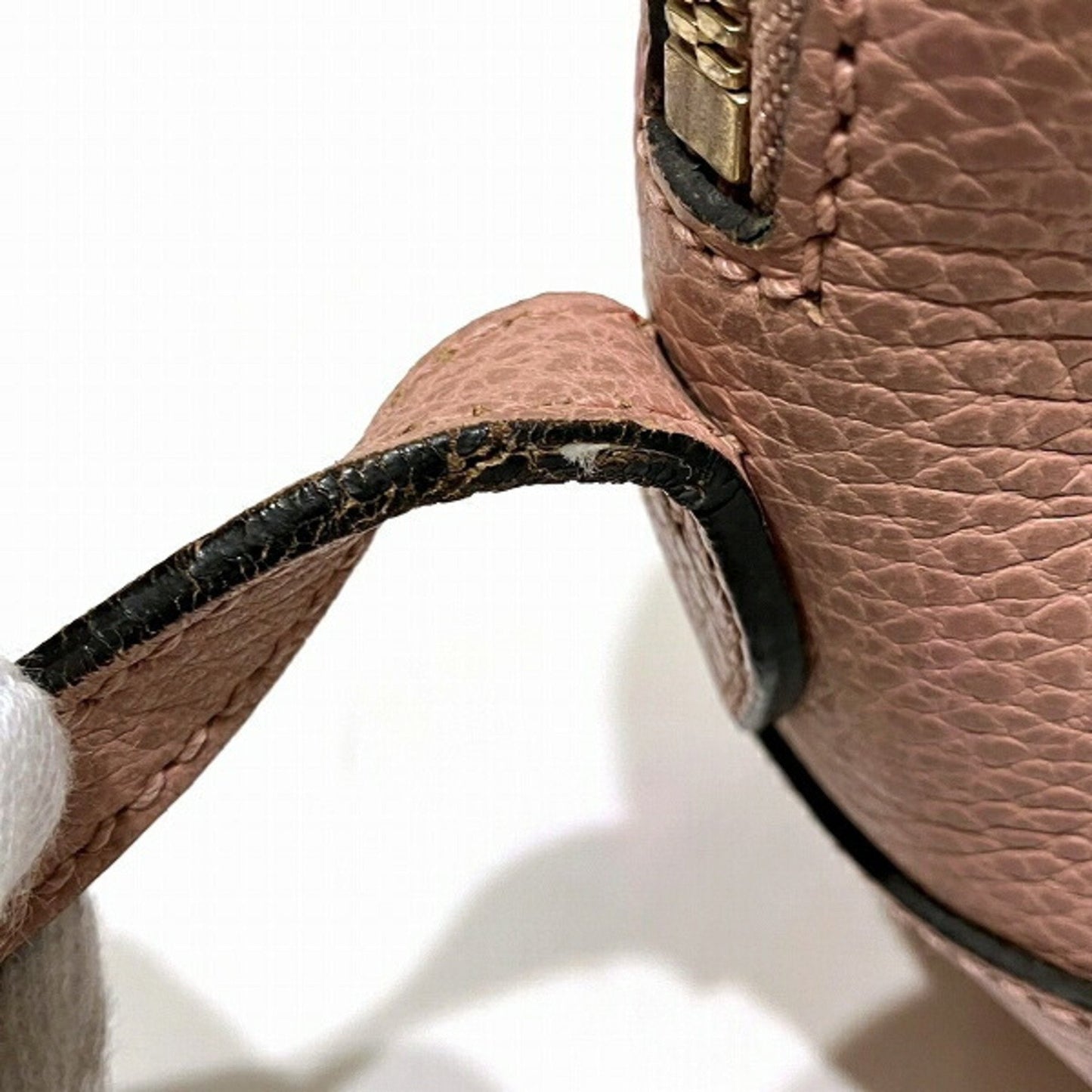 Gucci Beige Pink Canvas Leather Shoulder Bag