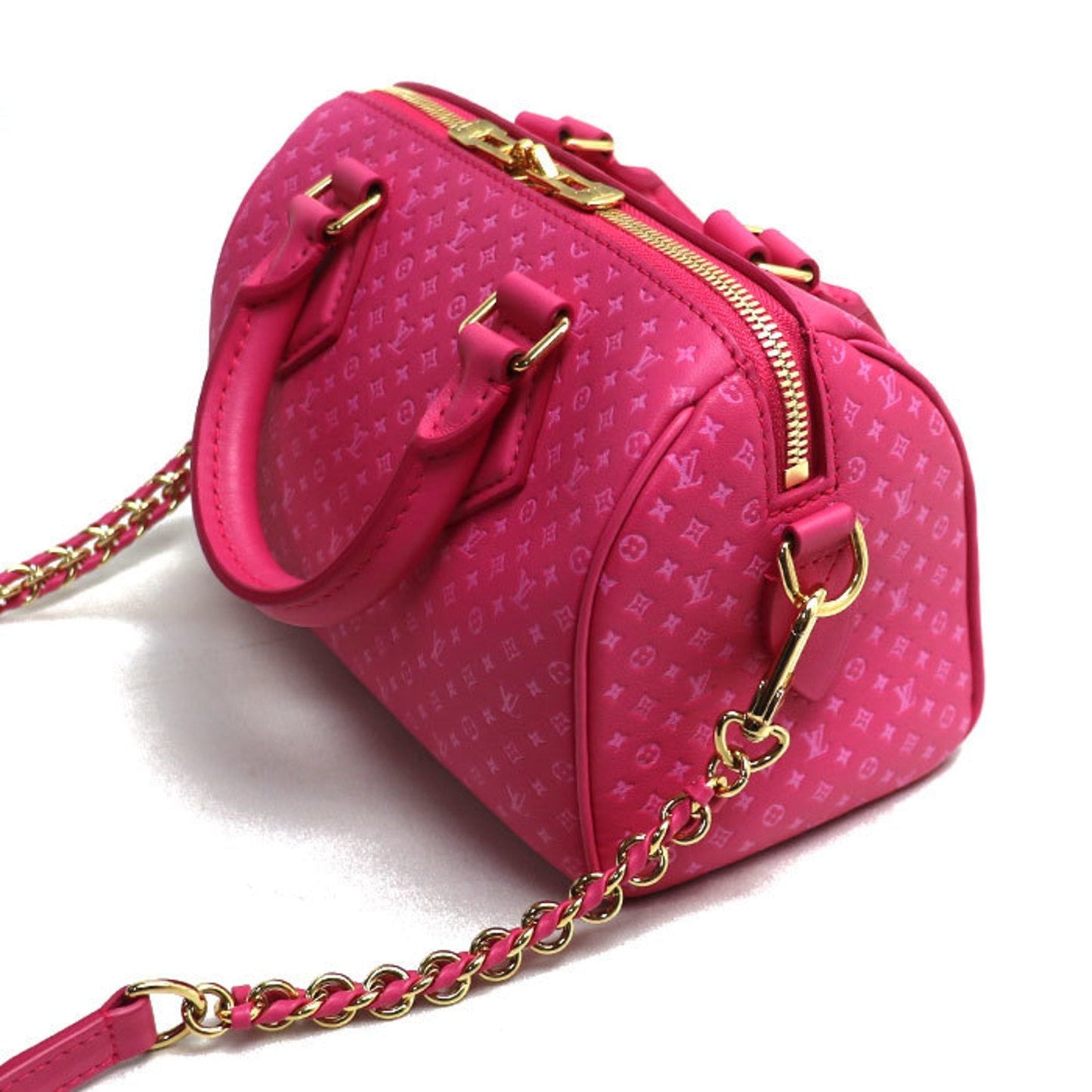 Louis Vuitton Pink Leather Shoulder Bag