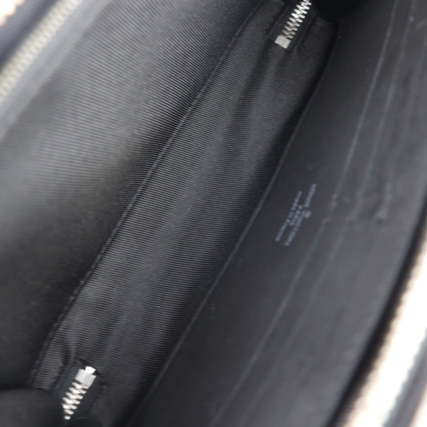 Louis Vuitton Black Leather Clutch Bag Pochette Shoulder Bag