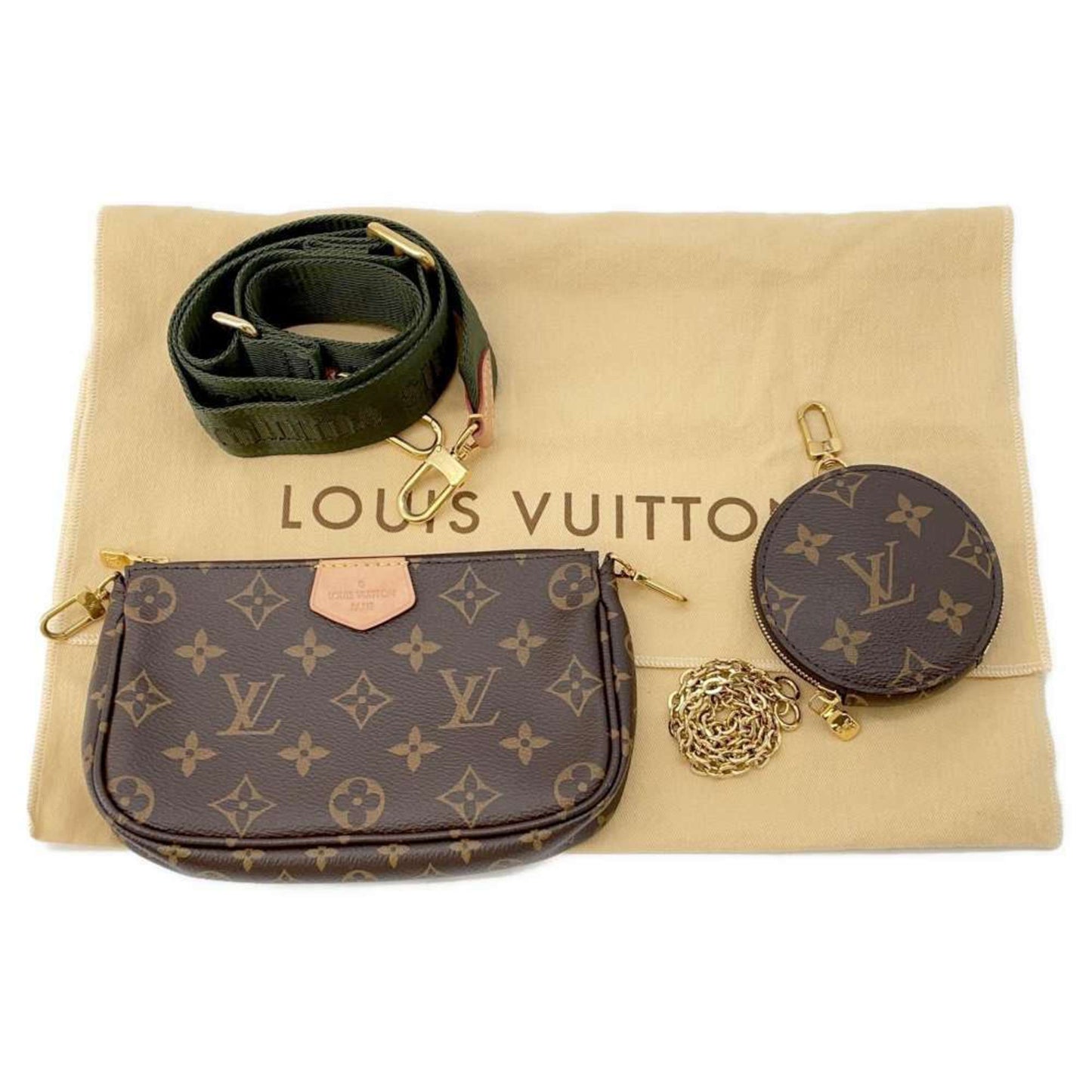 Louis Vuitton Monogram Khaki Monogram Pochette Shoulder Bag