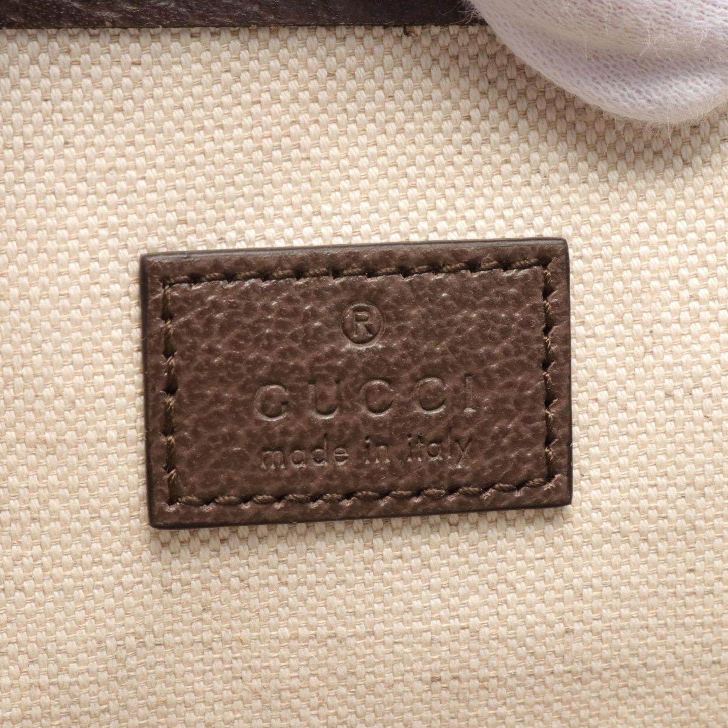 Gucci Beige Brown Pvc Coated Canvas Leather Tote Bag