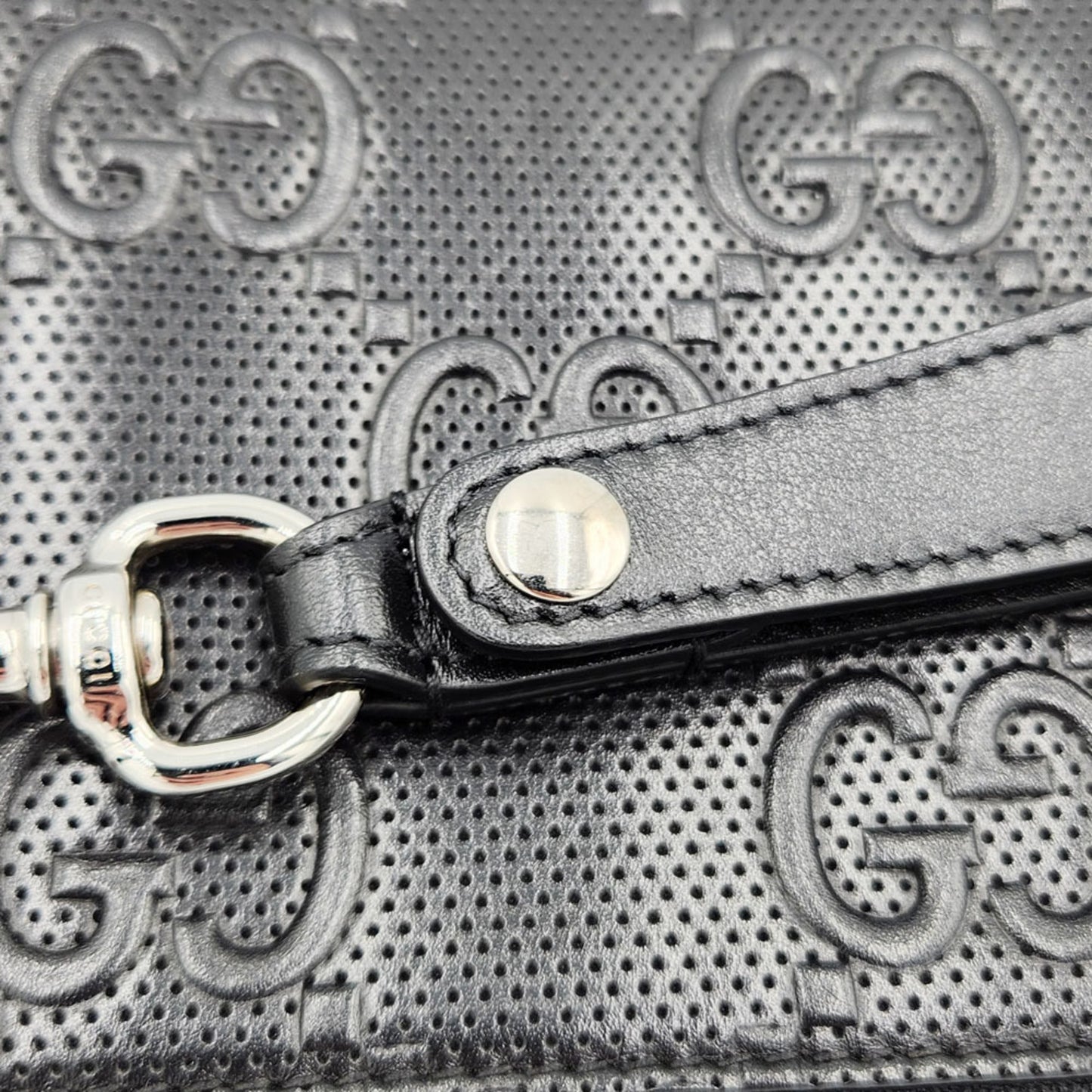 Gucci Black Leather Clutch Bag