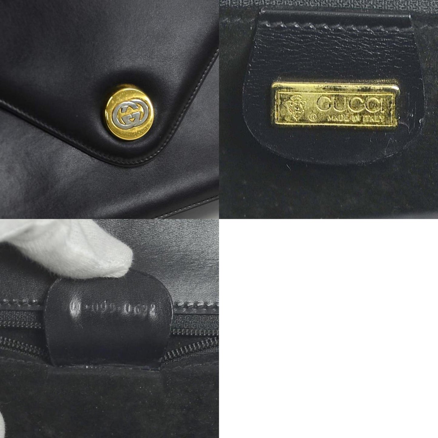 Gucci Black Leather Shoulder Bag