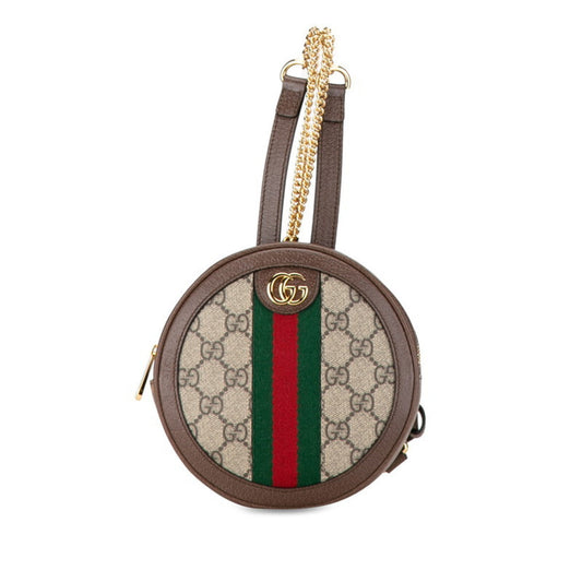 Gucci Beige Brown Pvc Leather Pochette Pouch ()