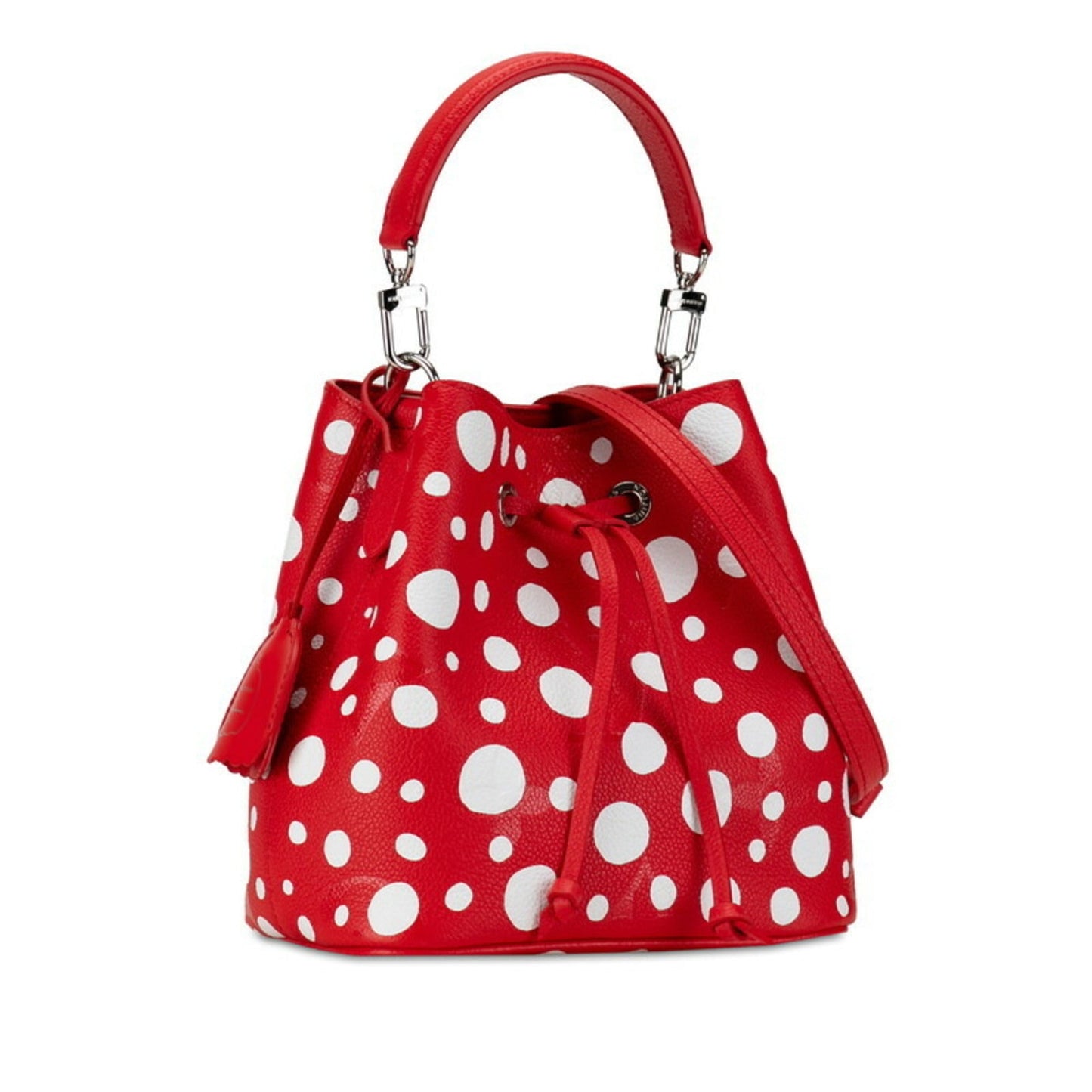 Louis Vuitton Red Color White Leather Handbag Shoulder Bag